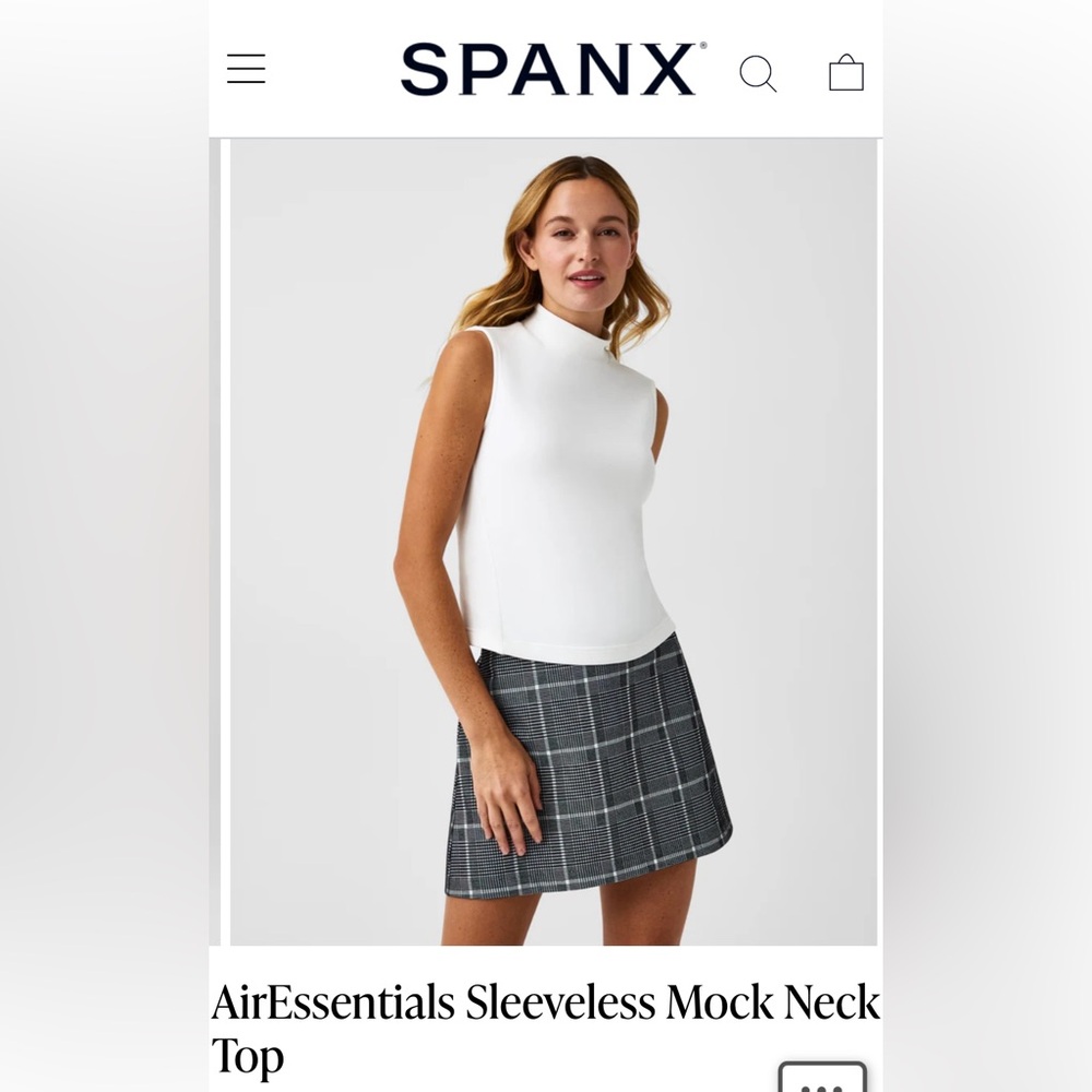 Spanx ‘Air Essentials Sleeveless Mock Neck Tank’ size medium